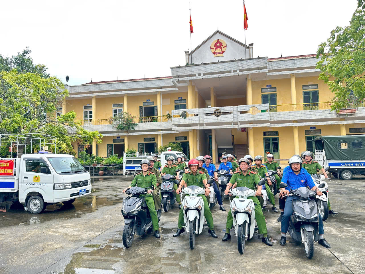 Công an xã Liên Minh ra quân mở đợt cao điểm tấn công, trấn áp tội phạm, đảm bảo an ninh trật tự bảo vệ Đại hội Đảng các cấp.