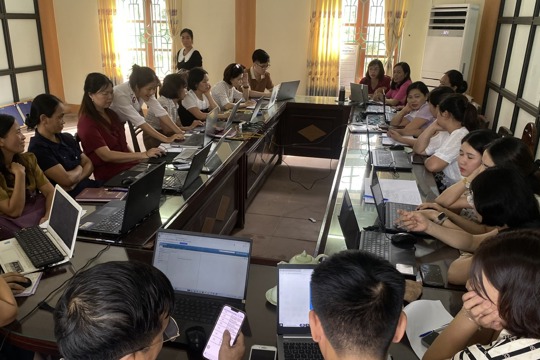 UBND xã Liên Minh tổ chức tập huấn sử dụng các hệ thống thông tin thiết yếu phục vụ vận hành mô hình chính quyền 02 cấp. 